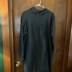 Charcoal Gray Hoodie Dress